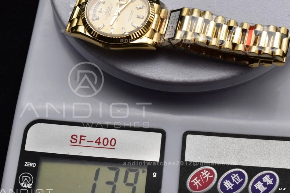 President Best vr3255 V5 on Stick Diamond 904L Gold 36 QF (Gain Dial Steel Weight) Bracelet with Edition DayDate YG 0211